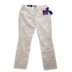 NWT Chaps Womens Grey Corduroy Bootcut Pants Sculpt Slimming Fit‎ Size 12